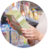 Woman reading ingredients on food package in grocery store