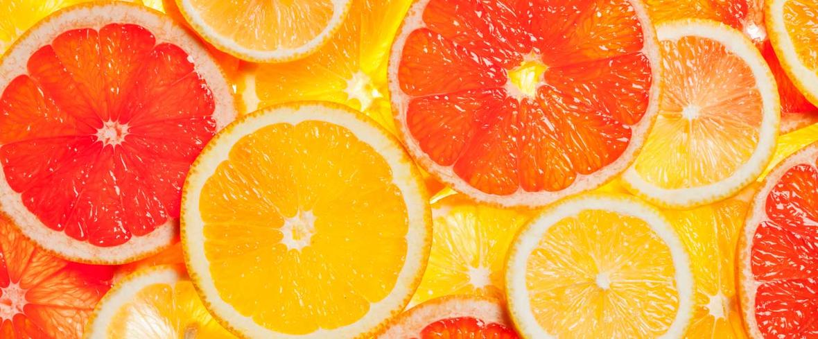 grapefruit orange lemon slices