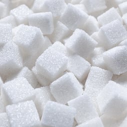 White sugar cubes 