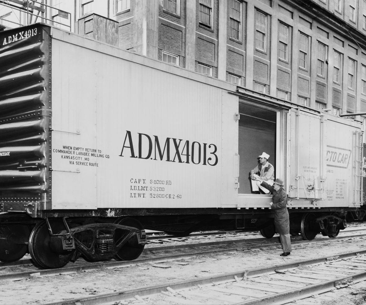 Historical photo of ADM train car