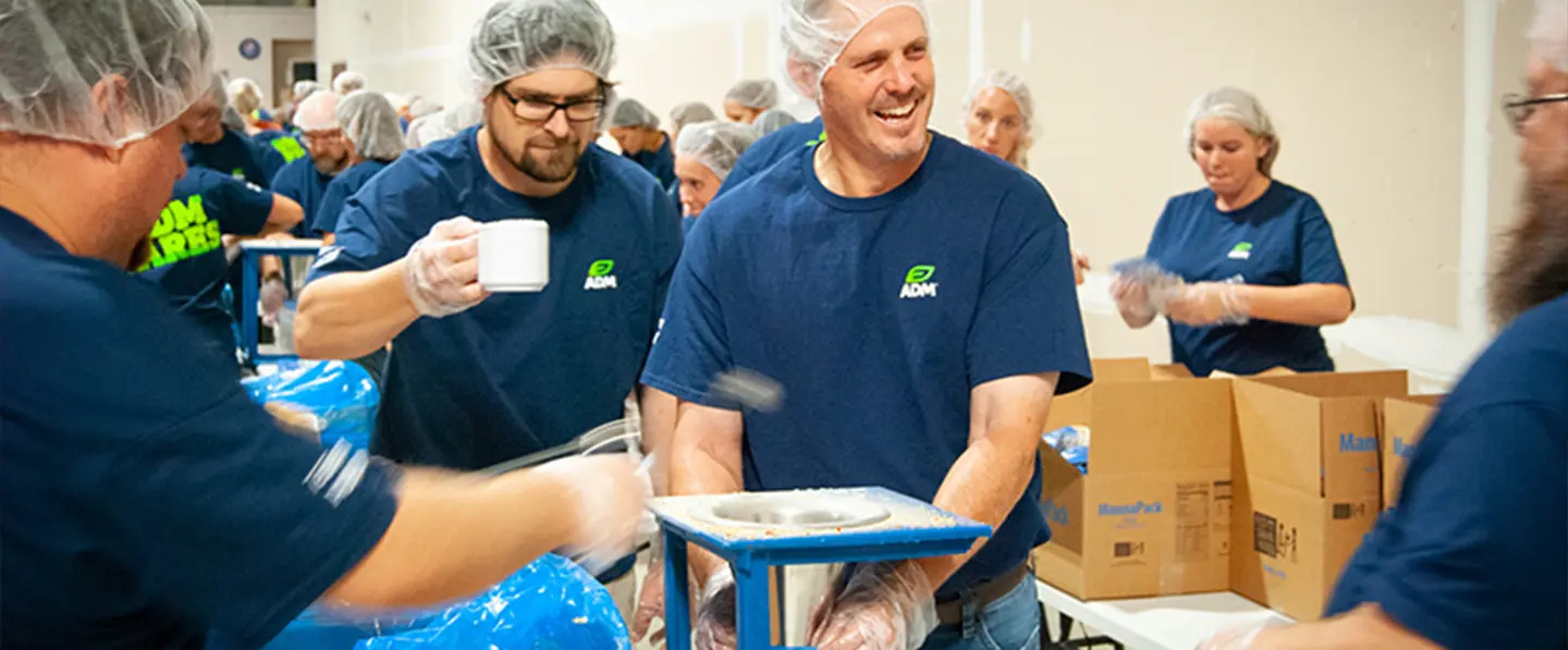 ADM Cares packing event
