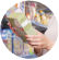 Woman reading ingredients on food package in grocery store