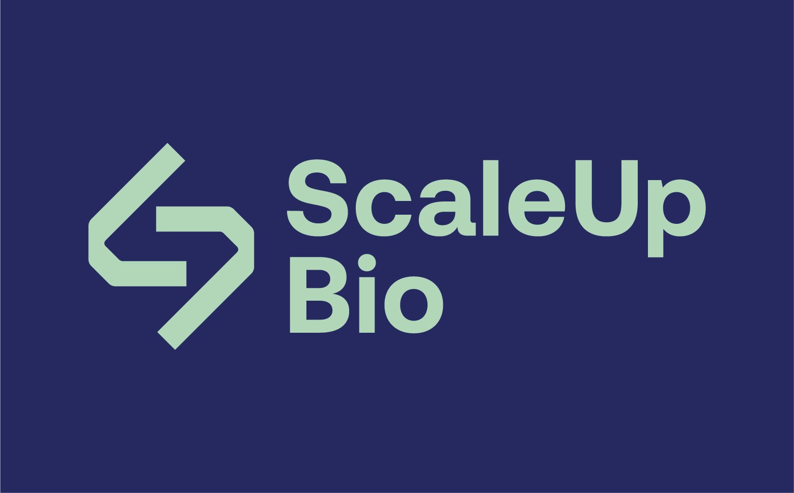 ScaleUpBio Logo Green On Blue RGB