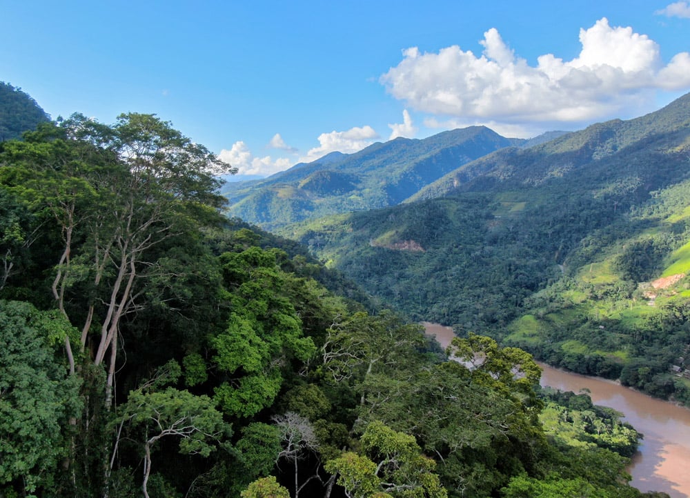 River running through Mexico and Brazil