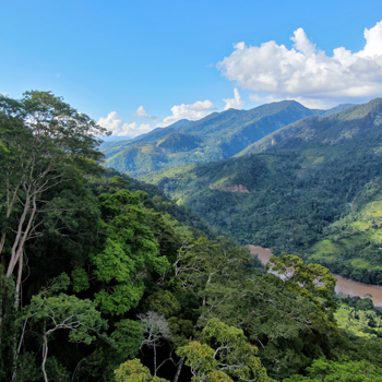 River running through Mexico and Brazil