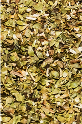 A close up of dried leaves