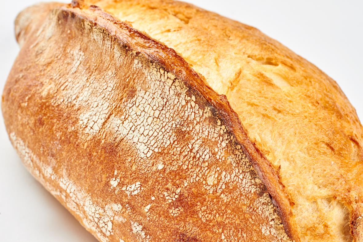 A richly-textured loaf of crusty bread