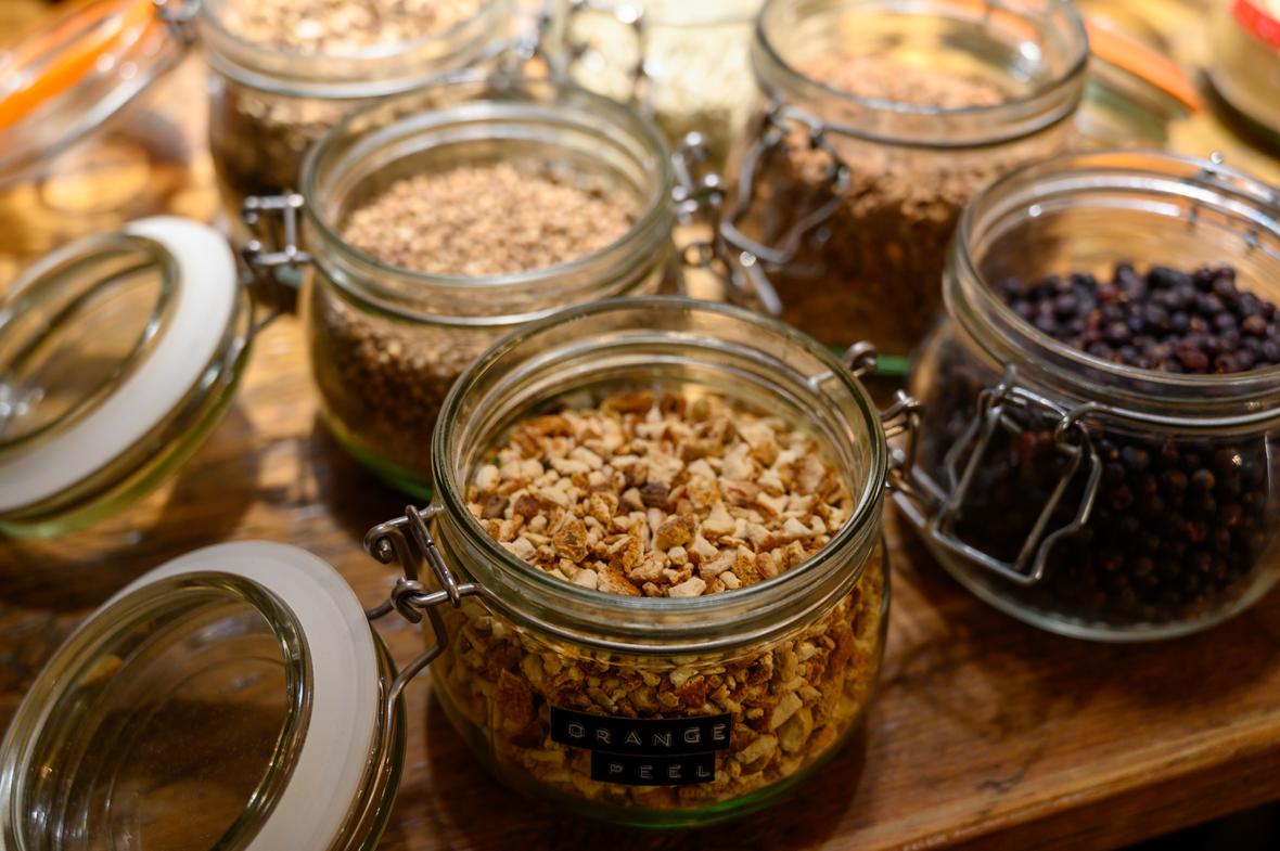 Jars of functional ingredients