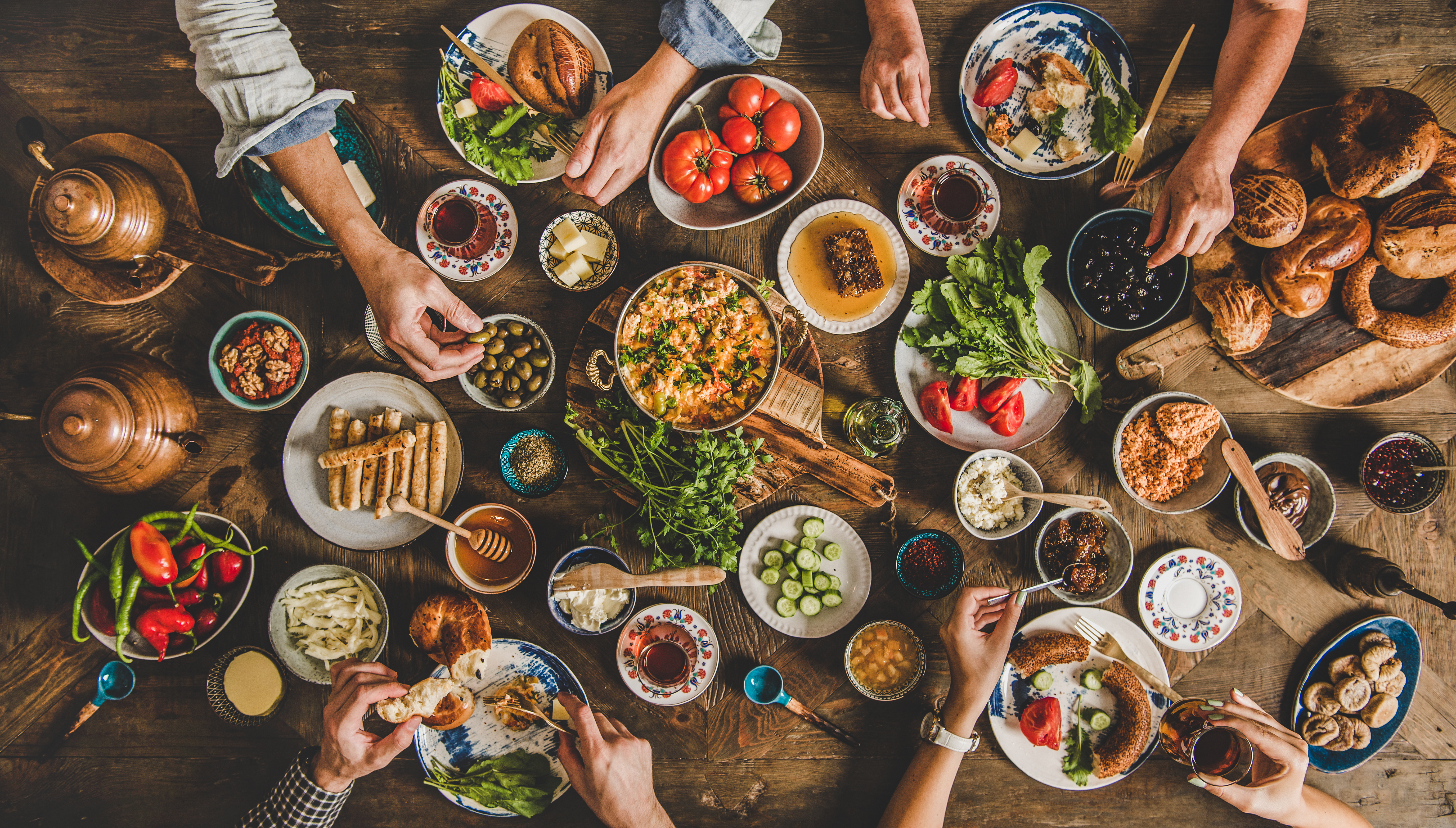 A table of food