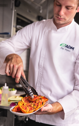 chef prepping food