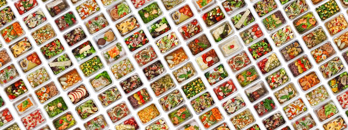 A variety of ready meals