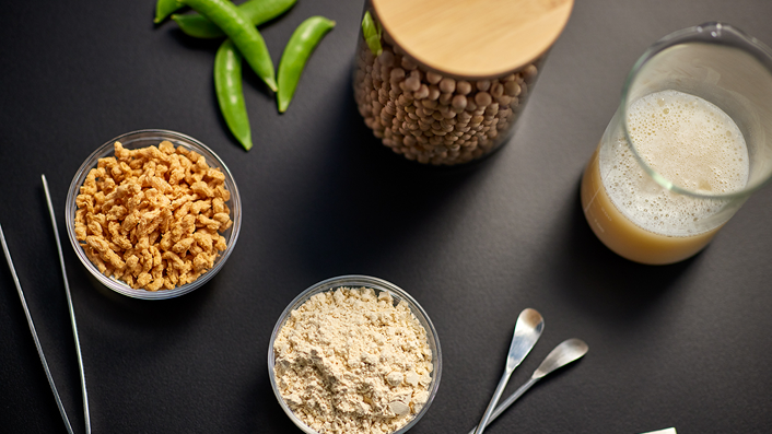 A close-up of food ingredients