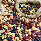 A close-up of several different types of beans