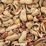 A pile of peanut shells