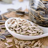 A spoonful of sunflower seeds