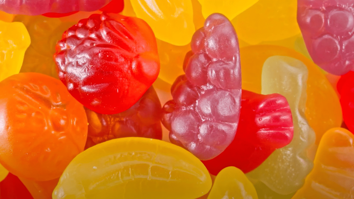 colored gummy chews