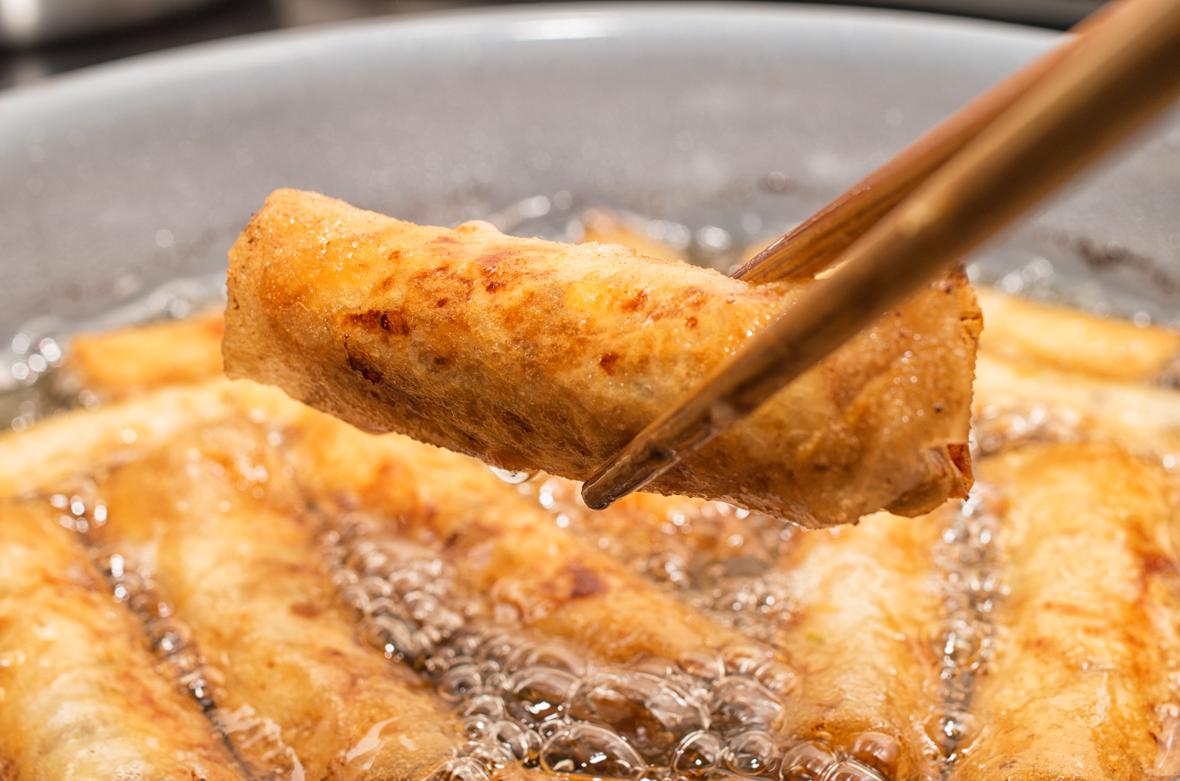 Fried food cooking in oil