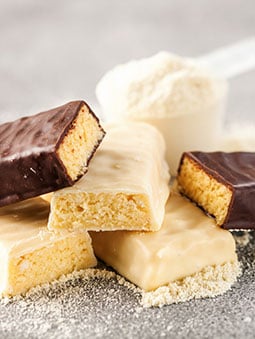 A stack of nutritional bars