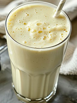 A vanilla protein shake