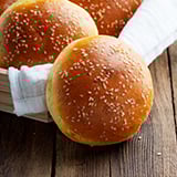 Golden brown sesame seed buns