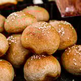 Whole wheat flour bread rolls