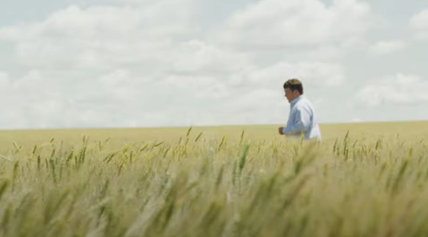 men in a field