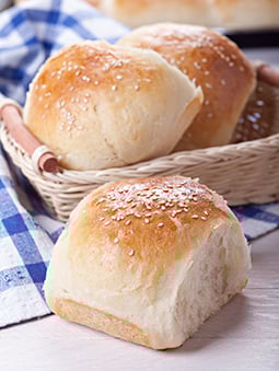 White organic flour dinner rolls