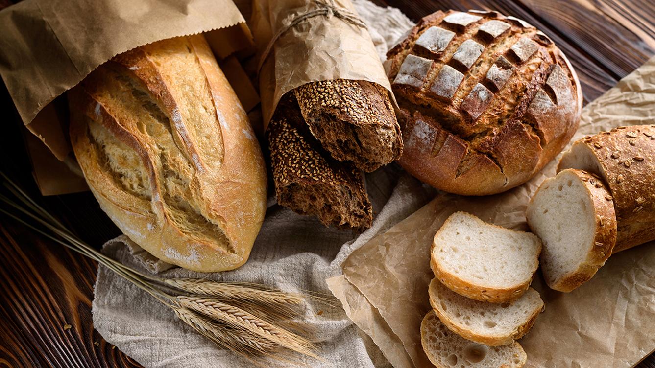 A selection of rustic bread loaves