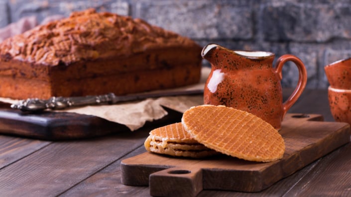 c30 stroppwafel and  sweet bread loaf