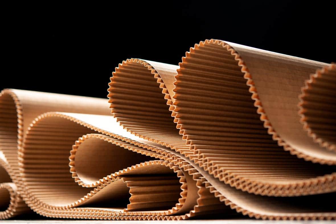 Corrugated cardboard made with renewable ingredients