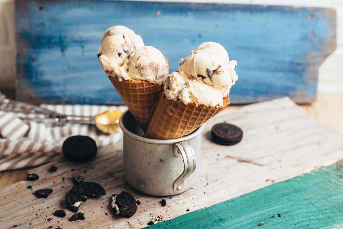 Ice cream in a cone