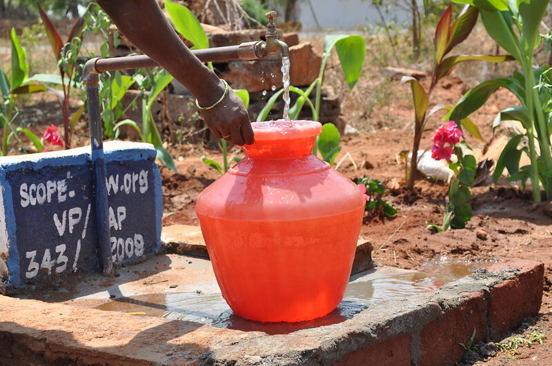 jug being filled with water