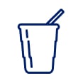 Icon of cup with straw