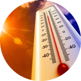 A thermometer under the summer sun