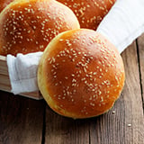 Golden brown sesame seed buns