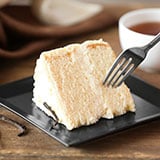 A slice of vanilla cake