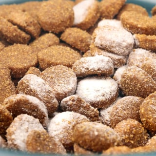 Closeup of brown animal feed