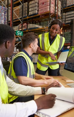 ADM employees in warehouse