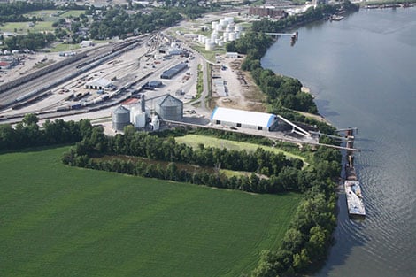  Aerial view of Evansville terminal